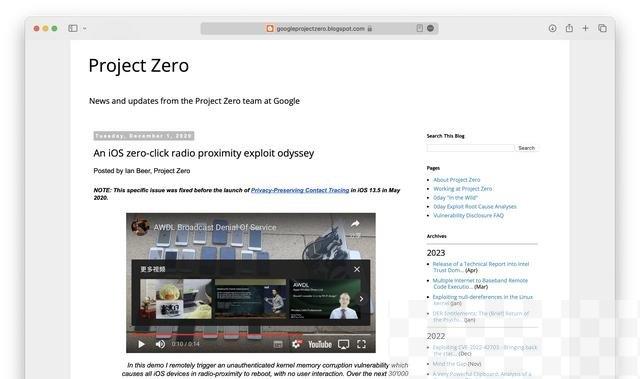 图片来源：Google Project Zero